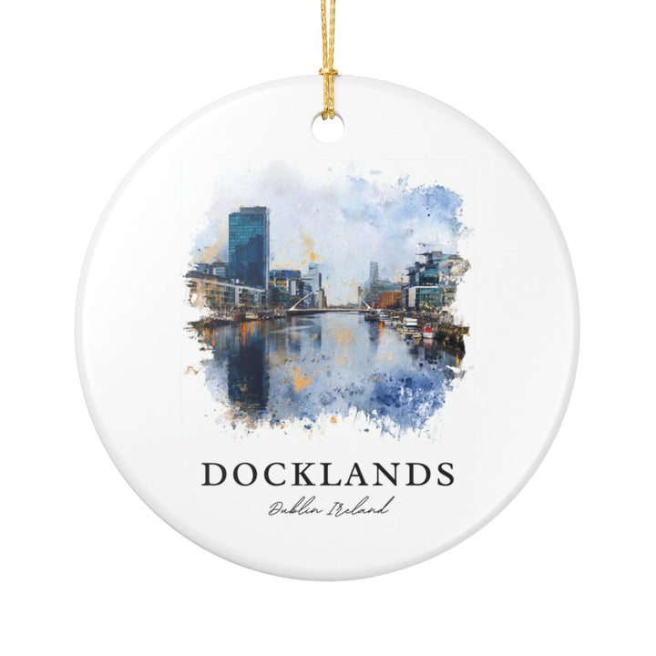 Docklands Dublin Ireland Ornament: Unique Docklands Dublin Ireland Souvenir, Docklands Dublin Ireland Xmas Decor, and Authentic Docklands Dublin Ireland Gift