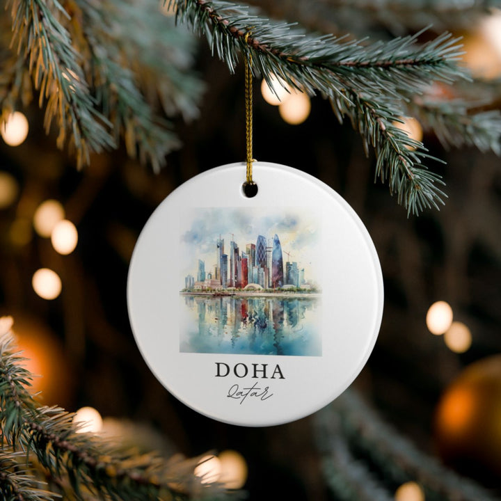 Doha Qatar Ornament: Unique Doha Souvenir, Doha Qatar Xmas Decor, and Authentic Doha Gift