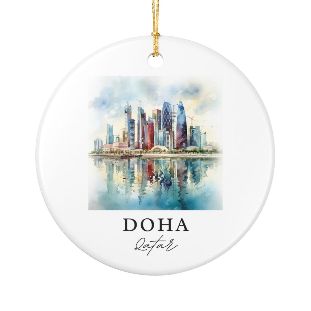 Doha Qatar Ornament: Unique Doha Souvenir, Doha Qatar Xmas Decor, and Authentic Doha Gift