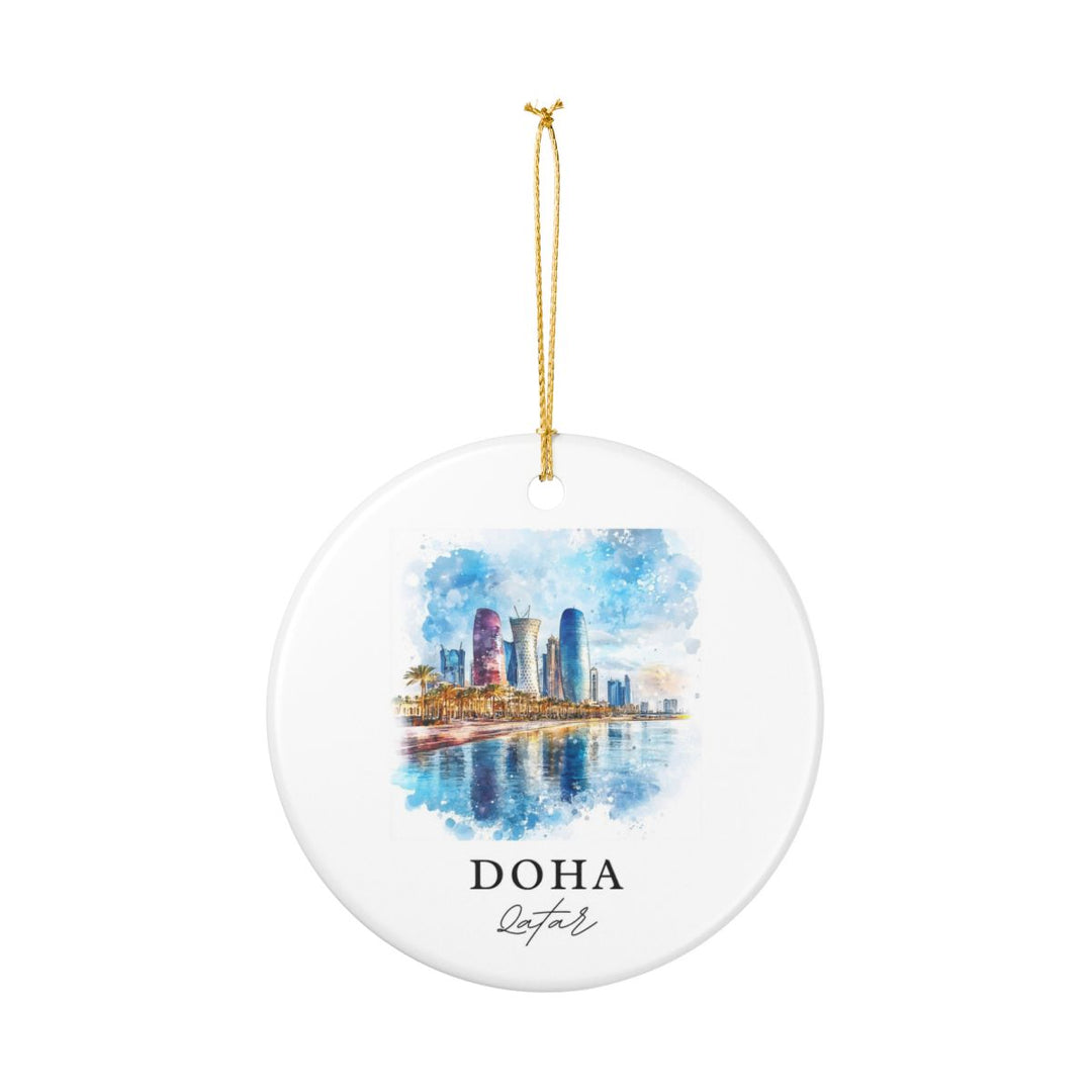 Doha Qatar Ornament: Unique Doha Souvenir, Doha Qatar Xmas Decor, and Authentic Doha Gift
