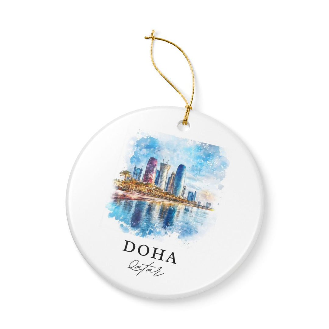 Doha Qatar Ornament: Unique Doha Souvenir, Doha Qatar Xmas Decor, and Authentic Doha Gift