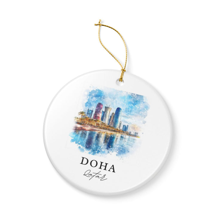 Doha Qatar Ornament: Unique Doha Souvenir, Doha Qatar Xmas Decor, and Authentic Doha Gift