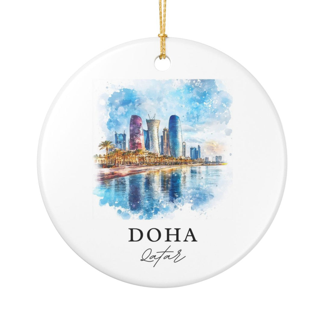 Doha Qatar Ornament: Unique Doha Souvenir, Doha Qatar Xmas Decor, and Authentic Doha Gift