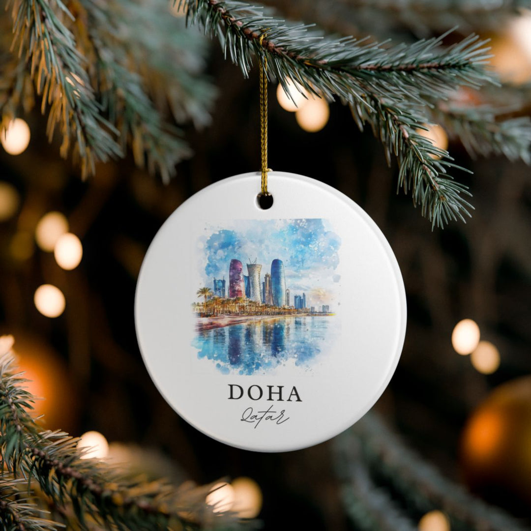 Doha Qatar Ornament: Unique Doha Souvenir, Doha Qatar Xmas Decor, and Authentic Doha Gift