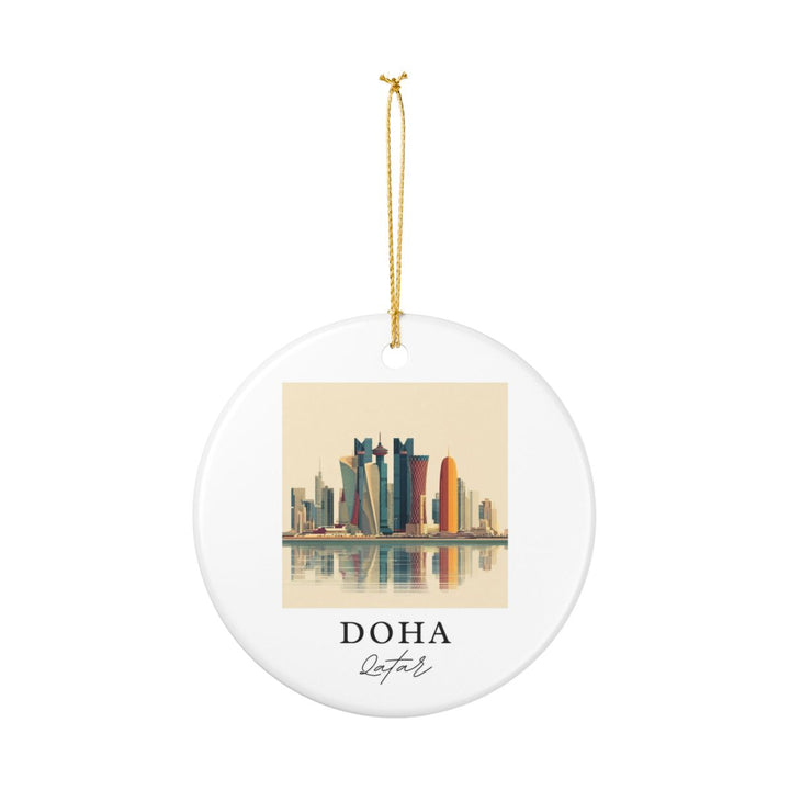 Doha Qatar Ornament: Unique Doha Souvenir, Doha Qatar Xmas Decor, and Authentic Doha Gift