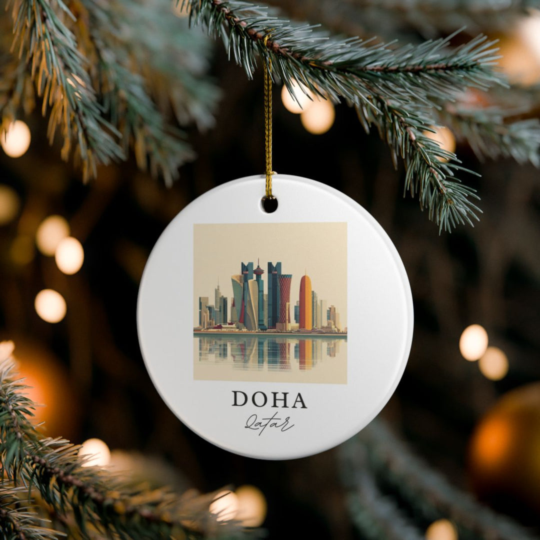 Doha Qatar Ornament: Unique Doha Souvenir, Doha Qatar Xmas Decor, and Authentic Doha Gift