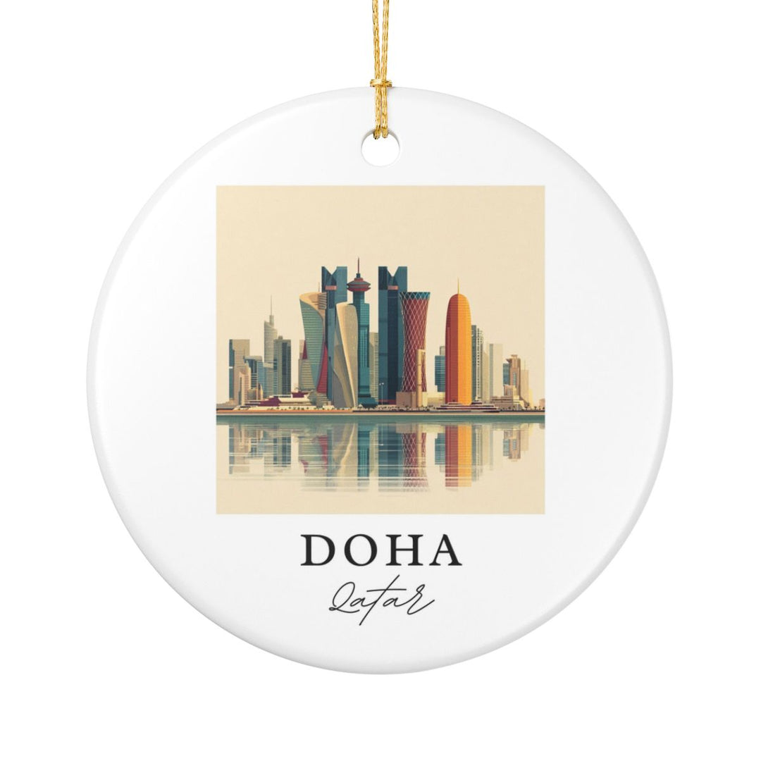 Doha Qatar Ornament: Unique Doha Souvenir, Doha Qatar Xmas Decor, and Authentic Doha Gift