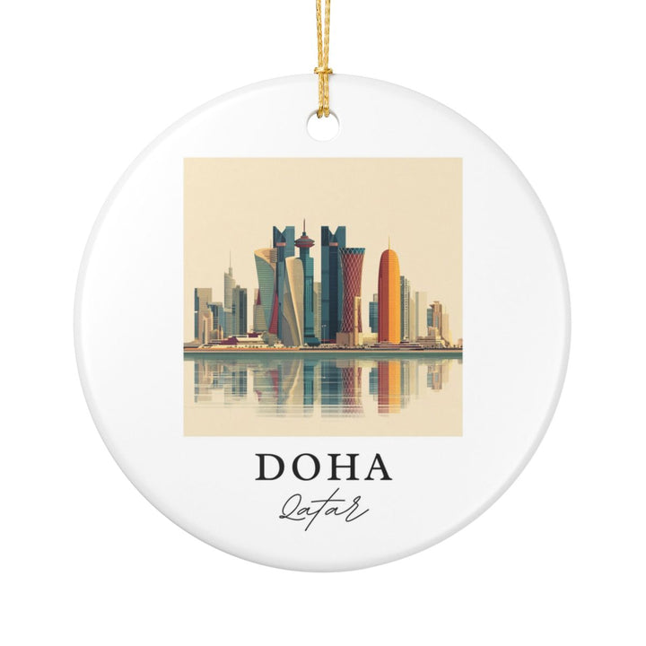 Doha Qatar Ornament: Unique Doha Souvenir, Doha Qatar Xmas Decor, and Authentic Doha Gift