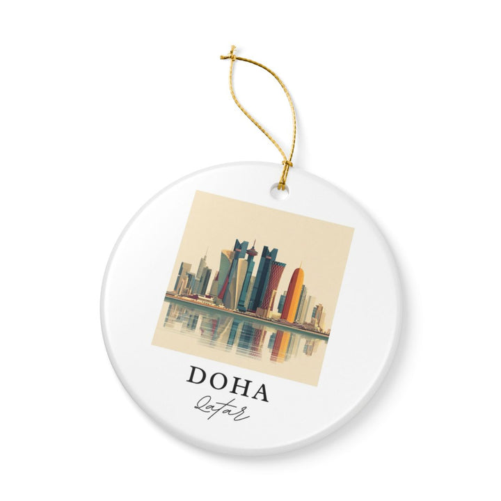 Doha Qatar Ornament: Unique Doha Souvenir, Doha Qatar Xmas Decor, and Authentic Doha Gift