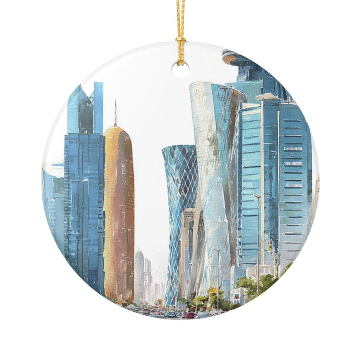 Doha Qatar Ornament: Unique Doha Souvenir, Doha Qatar Xmas Decor, and Authentic Doha Gift