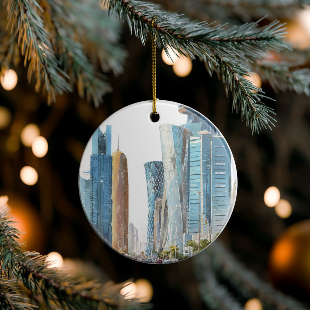 Doha Qatar Ornament: Unique Doha Souvenir, Doha Qatar Xmas Decor, and Authentic Doha Gift