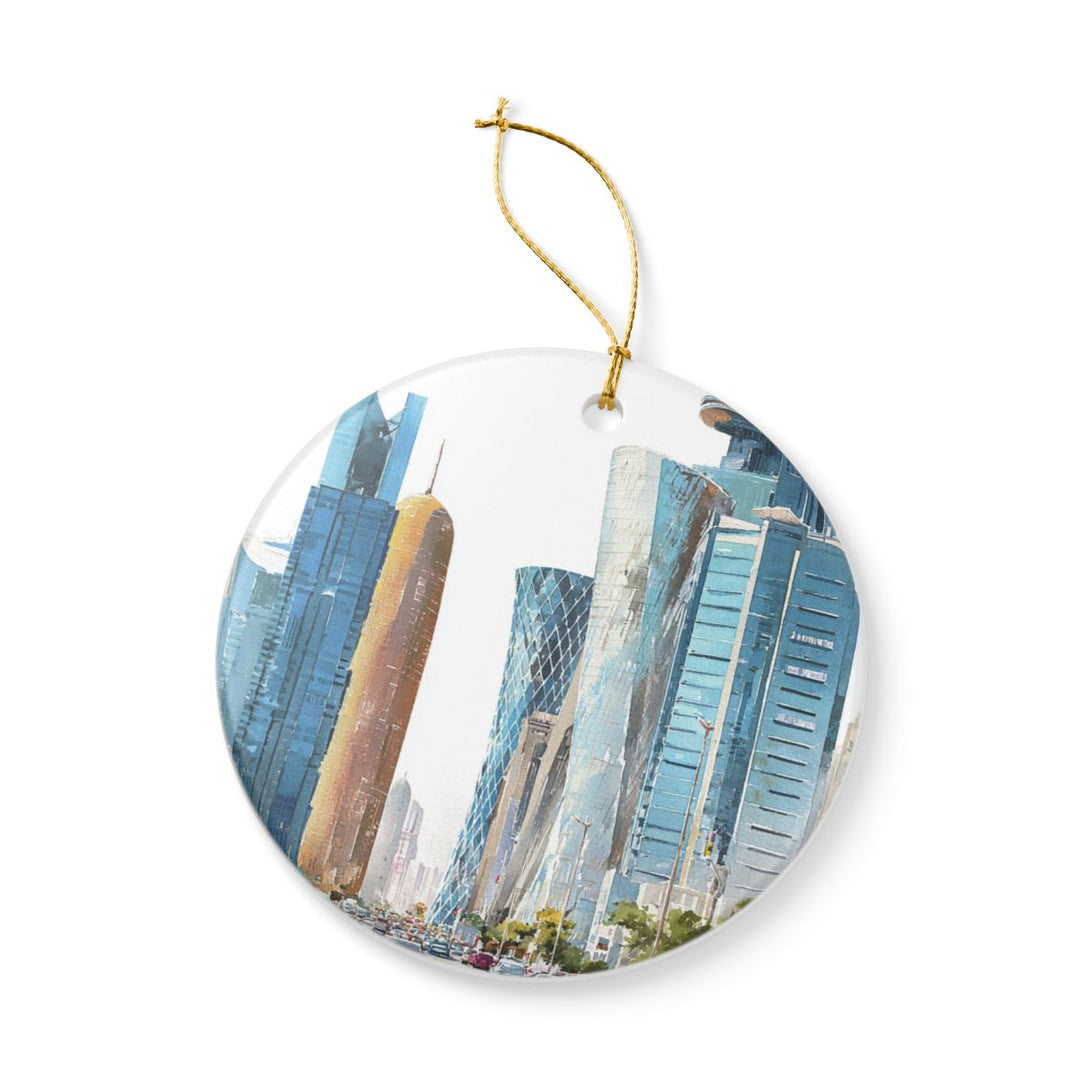 Doha Qatar Ornament: Unique Doha Souvenir, Doha Qatar Xmas Decor, and Authentic Doha Gift