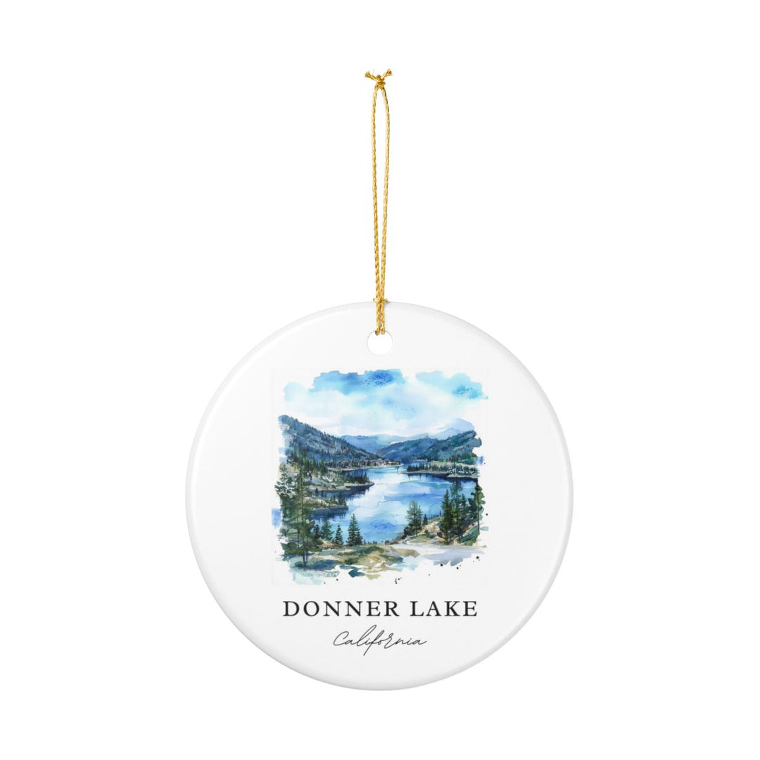 Donner Lake California USA Ornament: Unique Donner Lake Souvenir, Donner Lake California Xmas Decor, and Authentic Donner Lake Gift