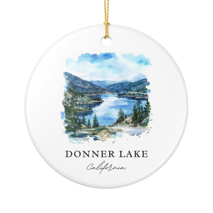 Donner Lake California USA Ornament: Unique Donner Lake Souvenir, Donner Lake California Xmas Decor, and Authentic Donner Lake Gift
