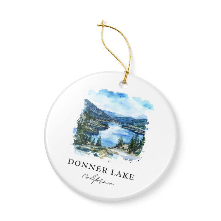 Donner Lake California USA Ornament: Unique Donner Lake Souvenir, Donner Lake California Xmas Decor, and Authentic Donner Lake Gift