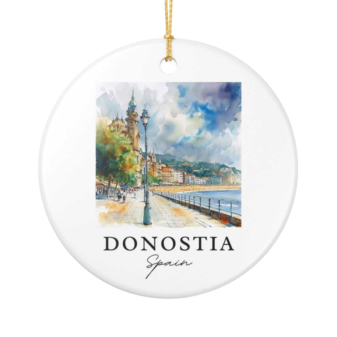 Donostia Spain Ornament: Unique Donostia Spain Souvenir, Donostia Spain Xmas Decor, and Authentic Donostia Spain Gift