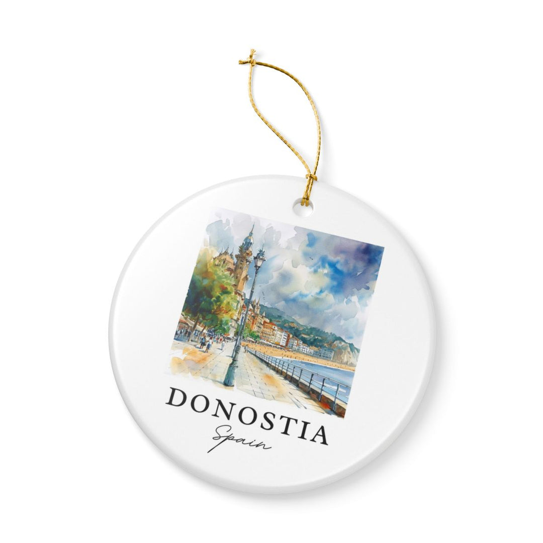 Donostia Spain Ornament: Unique Donostia Spain Souvenir, Donostia Spain Xmas Decor, and Authentic Donostia Spain Gift