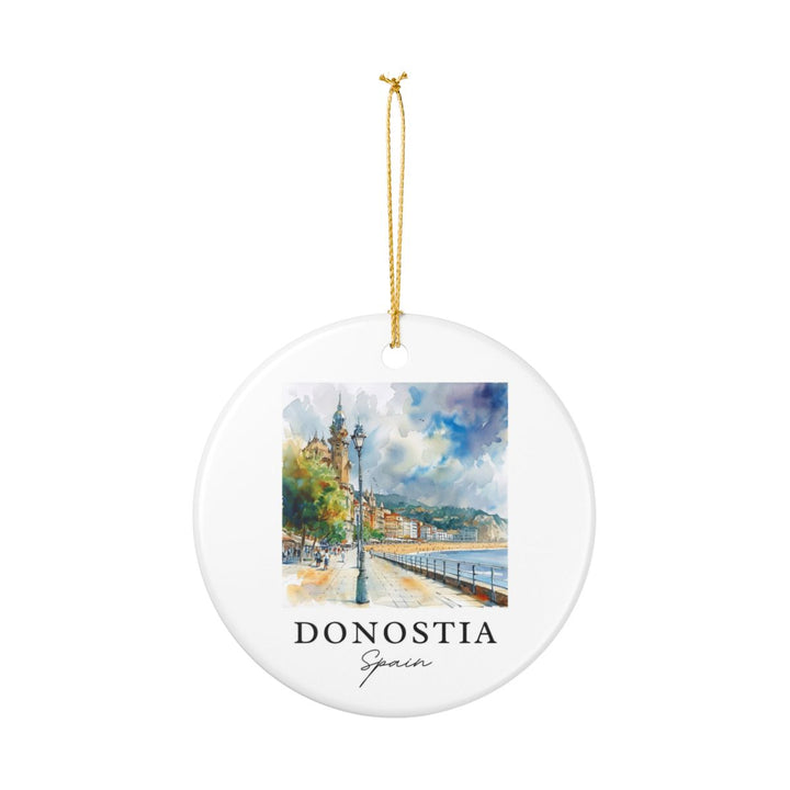 Donostia Spain Ornament: Unique Donostia Spain Souvenir, Donostia Spain Xmas Decor, and Authentic Donostia Spain Gift