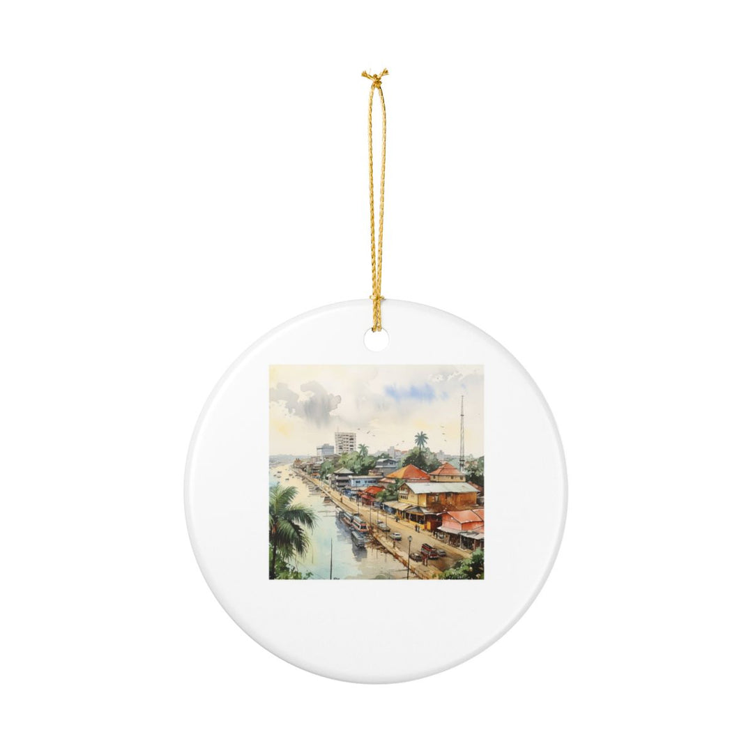 Douala Cameroon Ornament: Unique Douala Cameroon Souvenir, Douala Cameroon Xmas Decor, and Authentic Douala Cameroon Gift