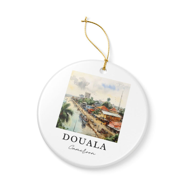Douala Cameroon Ornament: Unique Douala Cameroon Souvenir, Douala Cameroon Xmas Decor, and Authentic Douala Cameroon Gift