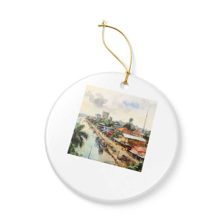 Douala Cameroon Ornament: Unique Douala Cameroon Souvenir, Douala Cameroon Xmas Decor, and Authentic Douala Cameroon Gift