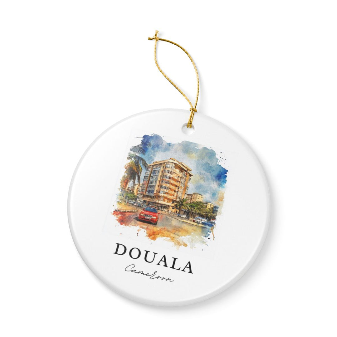 Douala Cameroon Ornament: Unique Douala Cameroon Souvenir, Douala Cameroon Xmas Decor, and Authentic Douala Cameroon Gift
