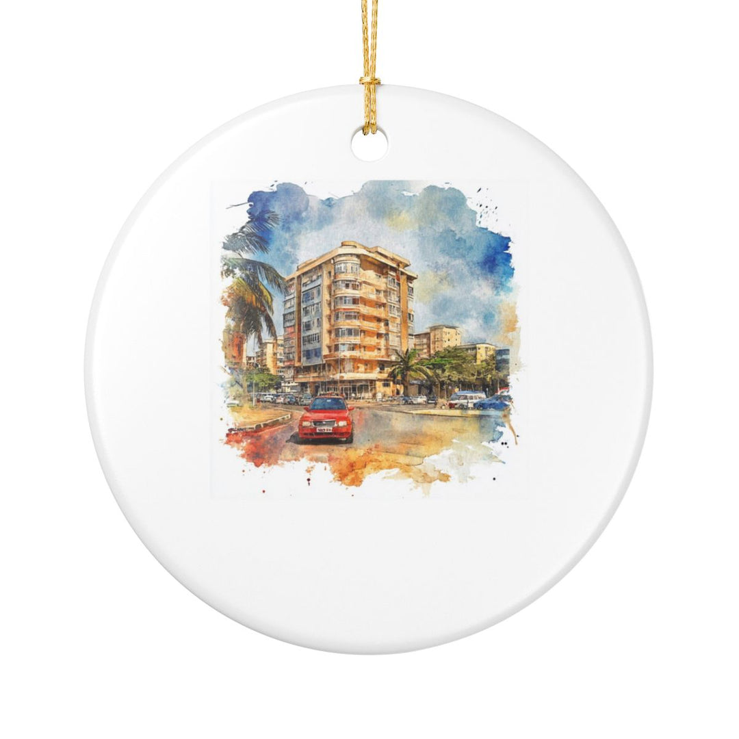 Douala Cameroon Ornament: Unique Douala Cameroon Souvenir, Douala Cameroon Xmas Decor, and Authentic Douala Cameroon Gift