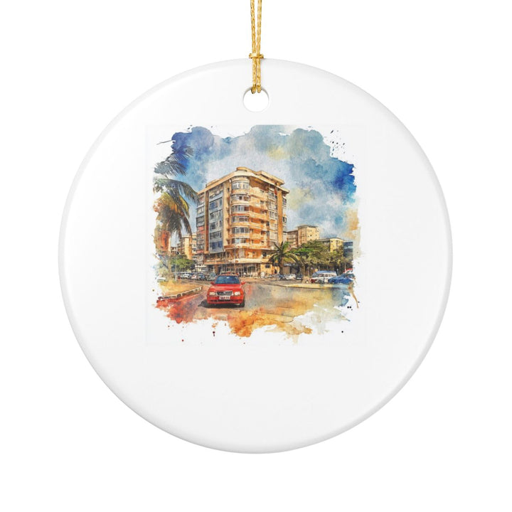 Douala Cameroon Ornament: Unique Douala Cameroon Souvenir, Douala Cameroon Xmas Decor, and Authentic Douala Cameroon Gift
