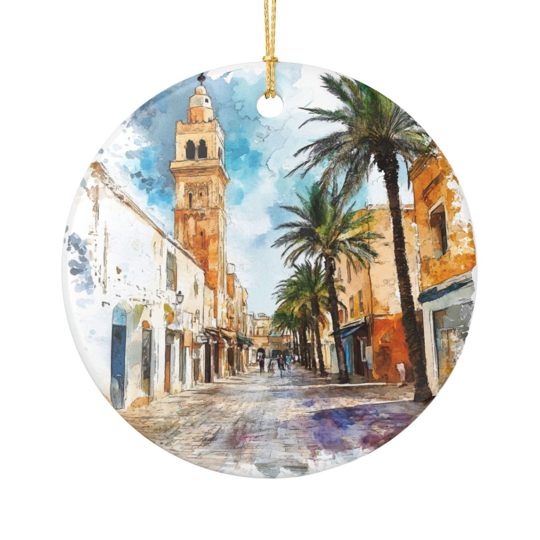 Douz Tunisia Ornament: Unique Douz Tunisia Souvenir, Douz Tunisia Xmas Decor, and Authentic Douz Tunisia Gift