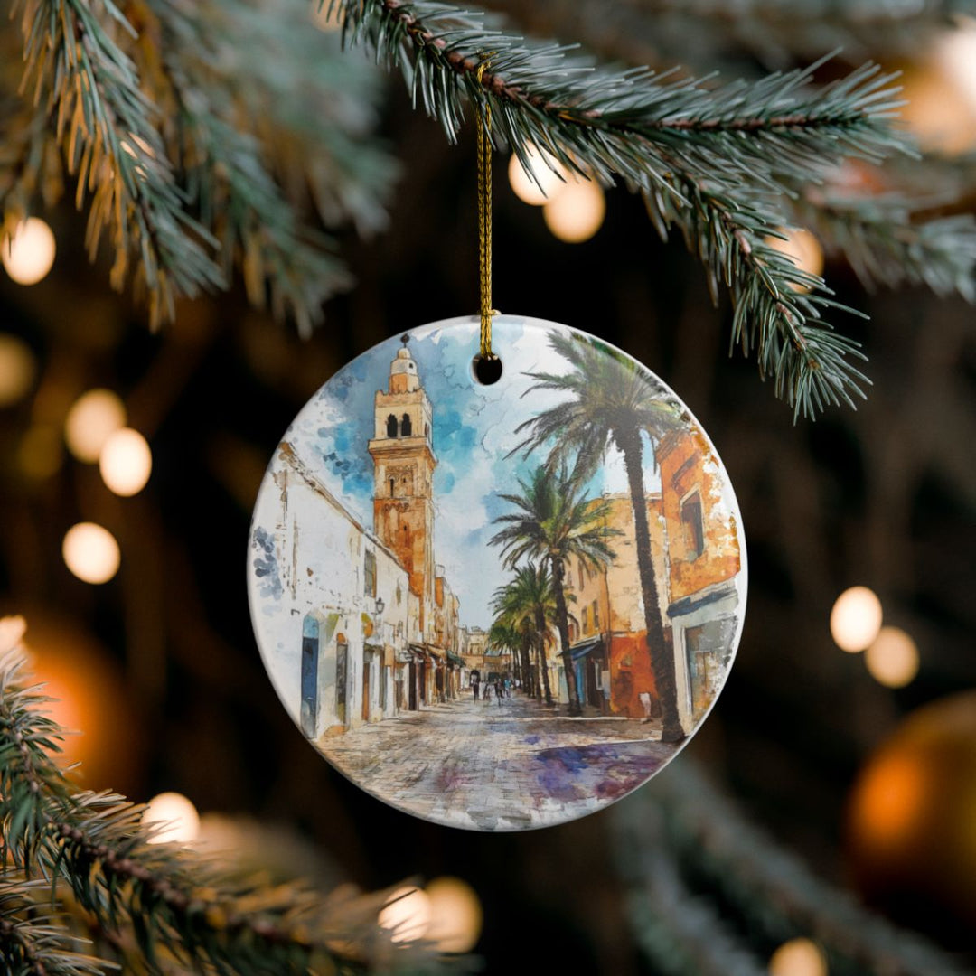 Douz Tunisia Ornament: Unique Douz Tunisia Souvenir, Douz Tunisia Xmas Decor, and Authentic Douz Tunisia Gift