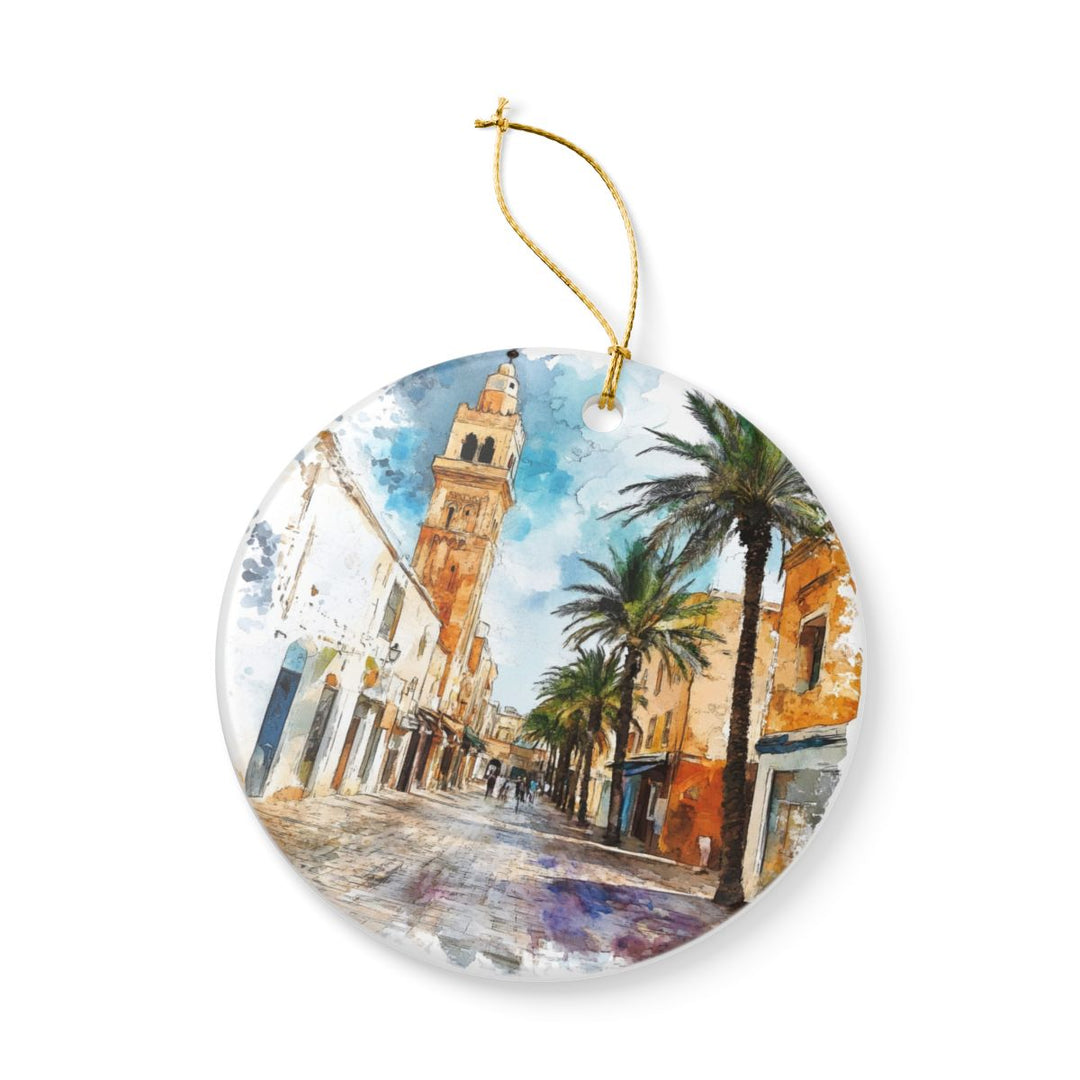 Douz Tunisia Ornament: Unique Douz Tunisia Souvenir, Douz Tunisia Xmas Decor, and Authentic Douz Tunisia Gift