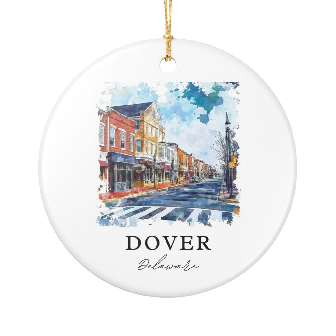 Dover Delaware Ornament: Unique Dover Delaware Souvenir, Dover Delaware Xmas Decor, and Authentic Dover Delaware Gift