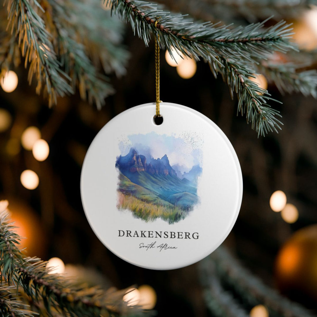 Drakensberg South Africa Ornament: Unique Drakensberg Souvenir, Drakensberg South Africa Xmas Decor, and Authentic Drakensberg Gift
