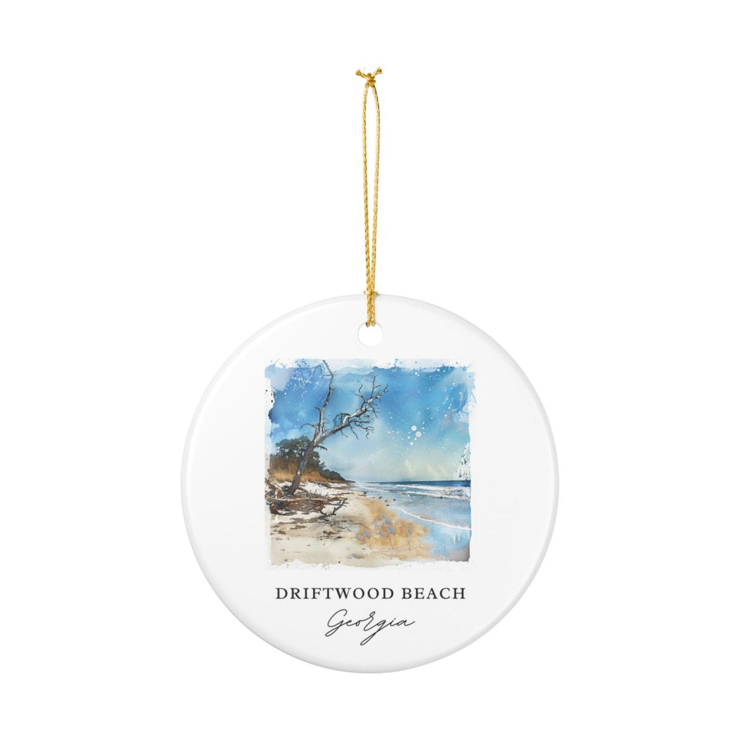 Driftwood Beach Jekyll Island GA Ornament: Unique Driftwood Beach Souvenir, Driftwood Beach Georgia Xmas Decor, and Authentic Driftwood Beach Gift