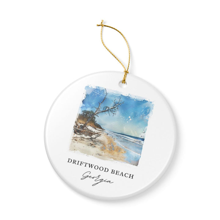 Driftwood Beach Jekyll Island GA Ornament: Unique Driftwood Beach Souvenir, Driftwood Beach Georgia Xmas Decor, and Authentic Driftwood Beach Gift