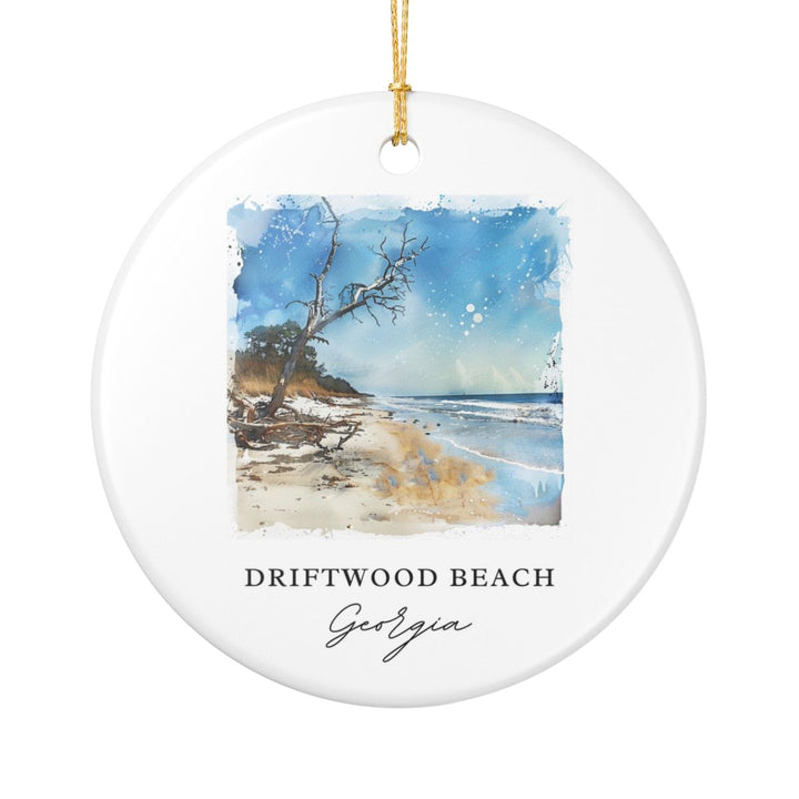 Driftwood Beach Jekyll Island GA Ornament: Unique Driftwood Beach Souvenir, Driftwood Beach Georgia Xmas Decor, and Authentic Driftwood Beach Gift