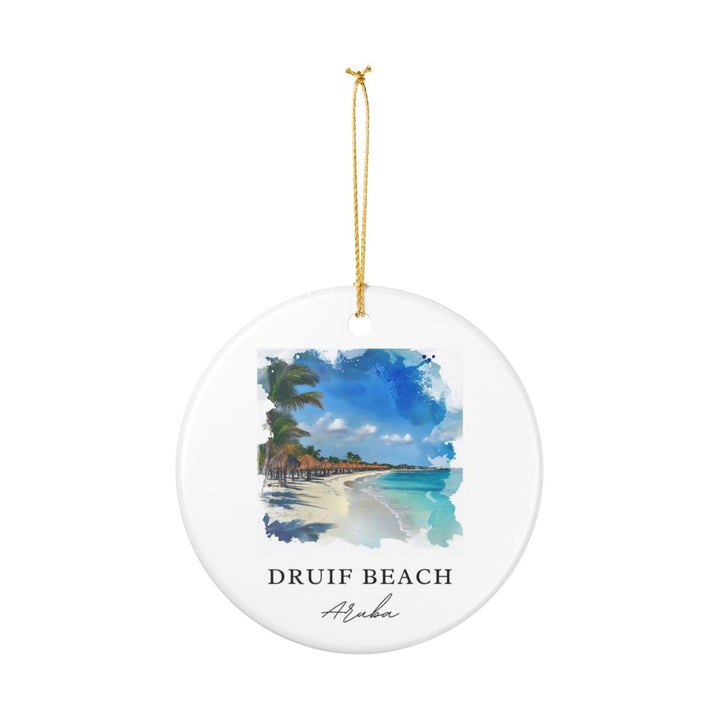 Druif Beach Aruba Ornament: Unique Druif Beach Aruba Souvenir, Druif Beach Aruba Xmas Decor, and Authentic Druif Beach Aruba Gift