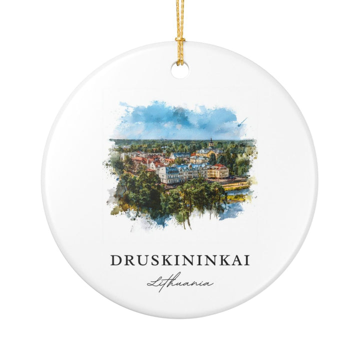 Druskininkai Lithuania Ornament: Unique Druskininkai Souvenir, Druskininkai Lithuania Xmas Decor, and Authentic Druskininkai Gift