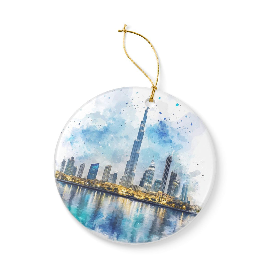 Dubai UAE Ornament: Unique Dubai Souvenir, Dubai United Arab Emirates Xmas Decor, and Authentic Dubai Gift