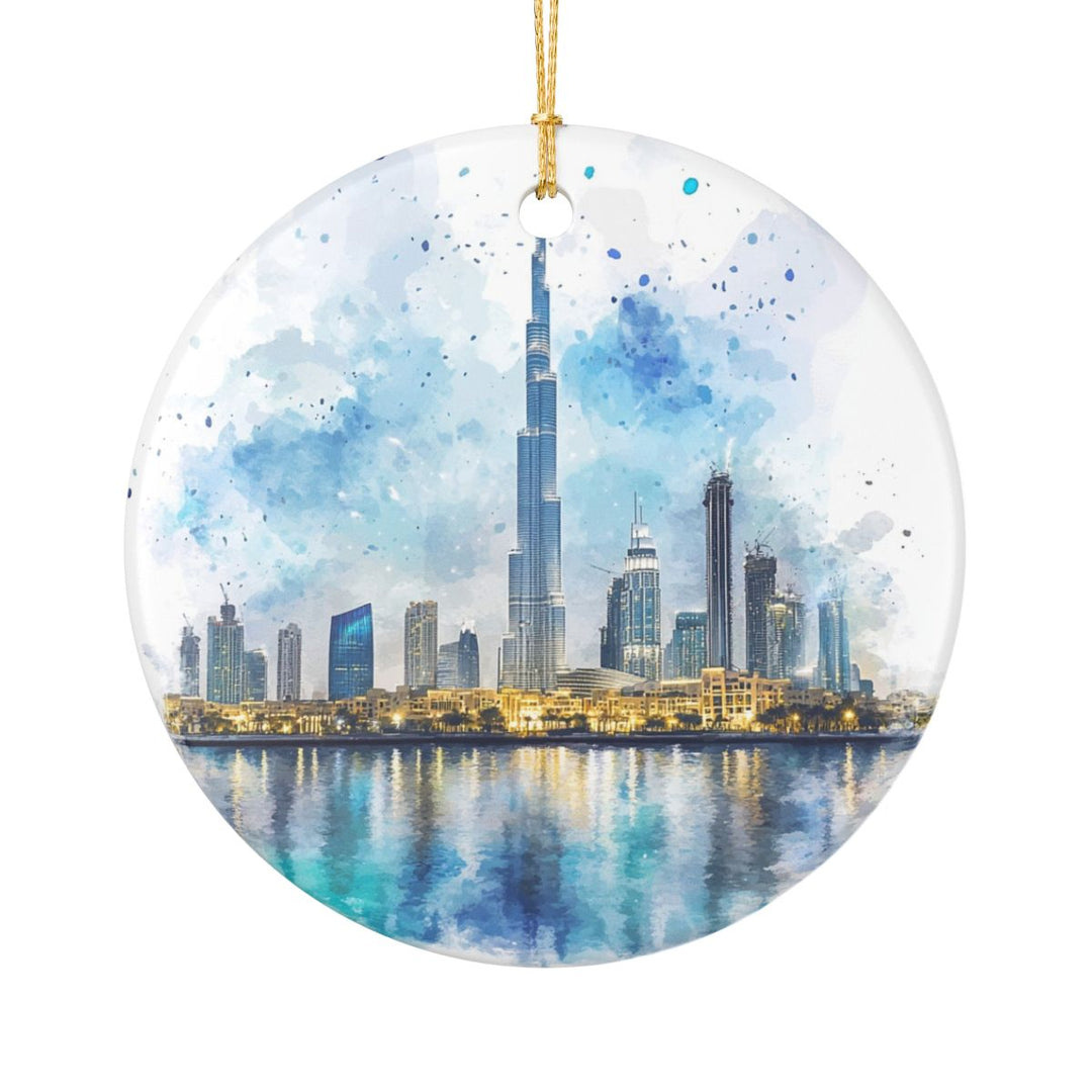Dubai UAE Ornament: Unique Dubai Souvenir, Dubai United Arab Emirates Xmas Decor, and Authentic Dubai Gift