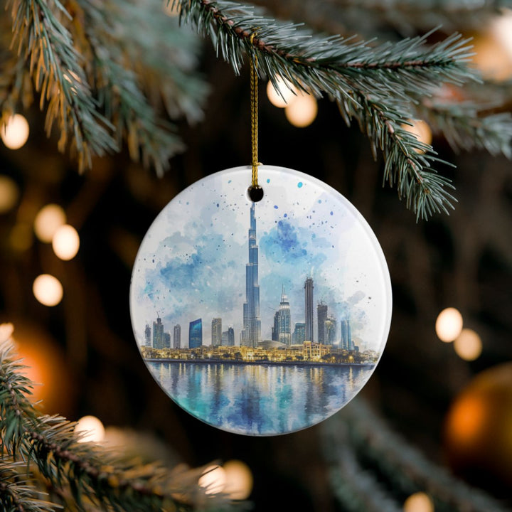 Dubai UAE Ornament: Unique Dubai Souvenir, Dubai United Arab Emirates Xmas Decor, and Authentic Dubai Gift