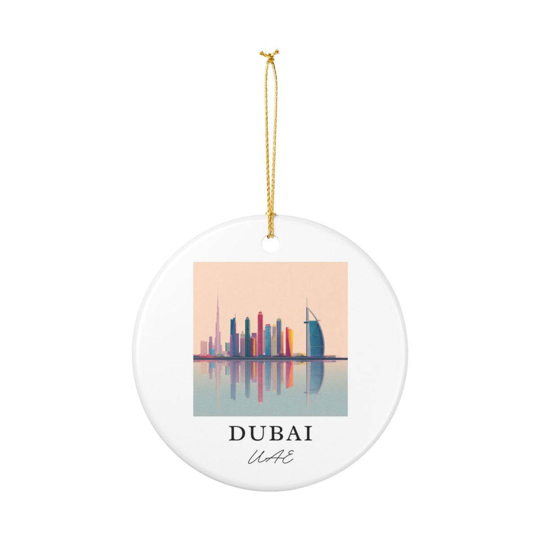 Dubai UAE Ornament: Unique Dubai Souvenir, Dubai United Arab Emirates Xmas Decor, and Authentic Dubai Gift