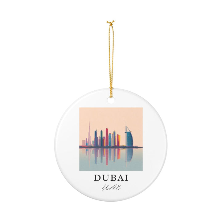 Dubai UAE Ornament: Unique Dubai Souvenir, Dubai United Arab Emirates Xmas Decor, and Authentic Dubai Gift