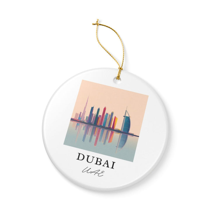 Dubai UAE Ornament: Unique Dubai Souvenir, Dubai United Arab Emirates Xmas Decor, and Authentic Dubai Gift