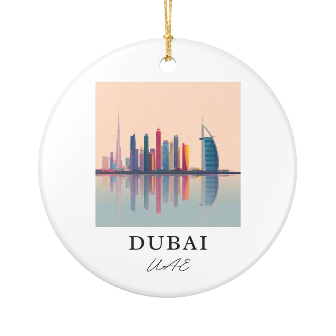 Dubai UAE Ornament: Unique Dubai Souvenir, Dubai United Arab Emirates Xmas Decor, and Authentic Dubai Gift