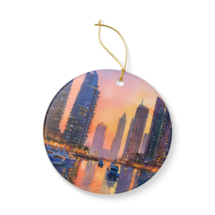 Dubai United Arab Emirates Ornament: Unique Dubai Souvenir, Dubai United Arab Emirates Xmas Decor, and Authentic Dubai Gift