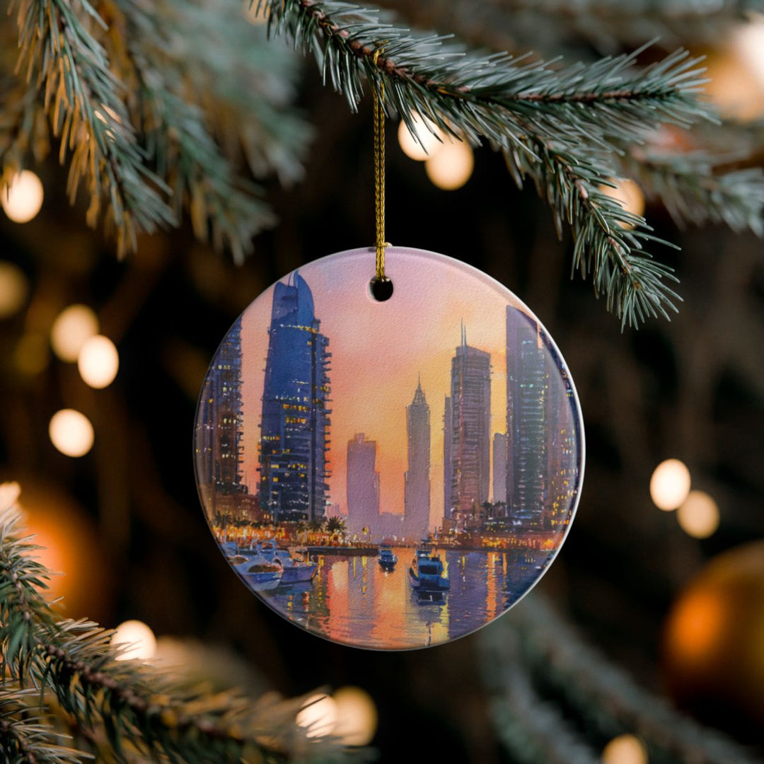 Dubai United Arab Emirates Ornament: Unique Dubai Souvenir, Dubai United Arab Emirates Xmas Decor, and Authentic Dubai Gift