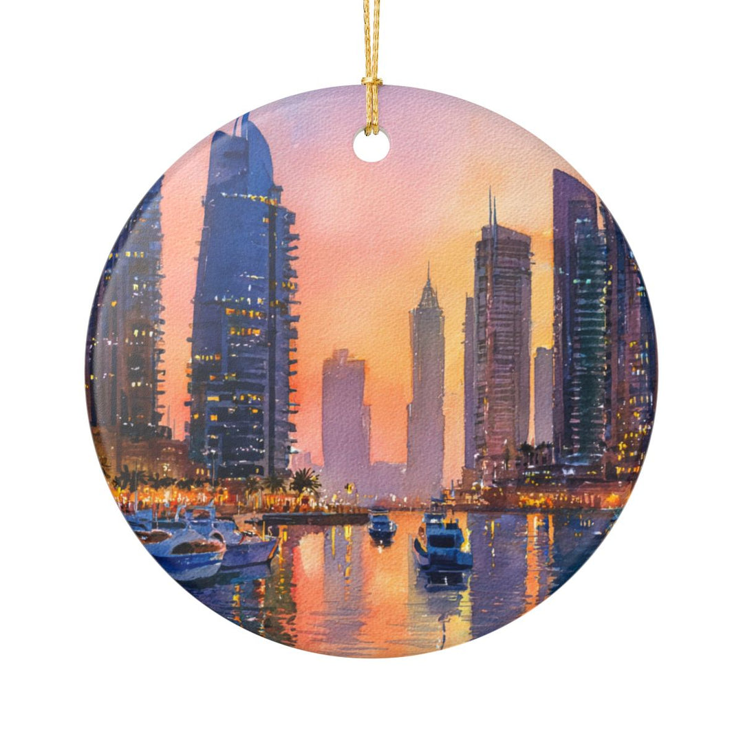 Dubai United Arab Emirates Ornament: Unique Dubai Souvenir, Dubai United Arab Emirates Xmas Decor, and Authentic Dubai Gift