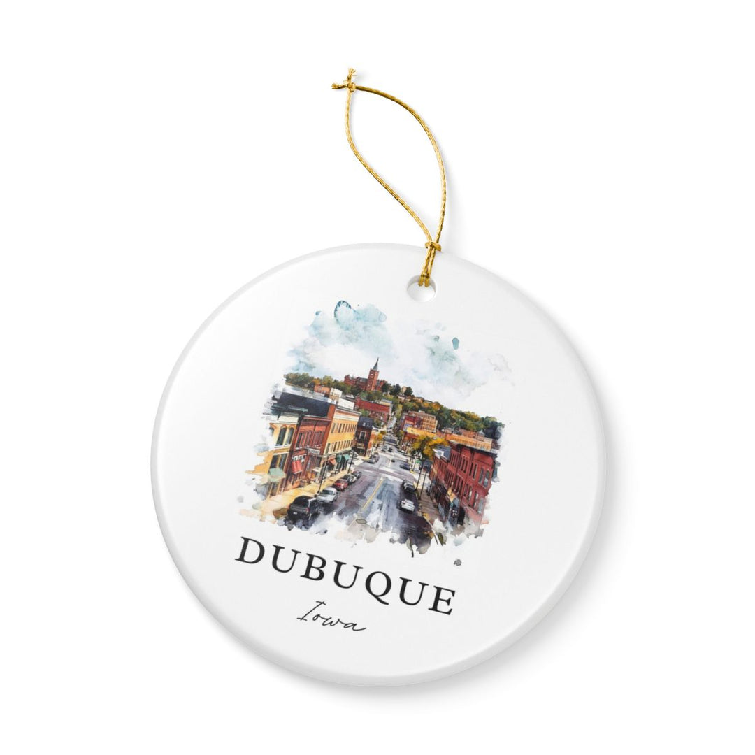 Dubuque Iowa Ornament: Unique Dubuque Souvenir, Dubuque Iowa Xmas Decor, and Authentic Dubuque Gift