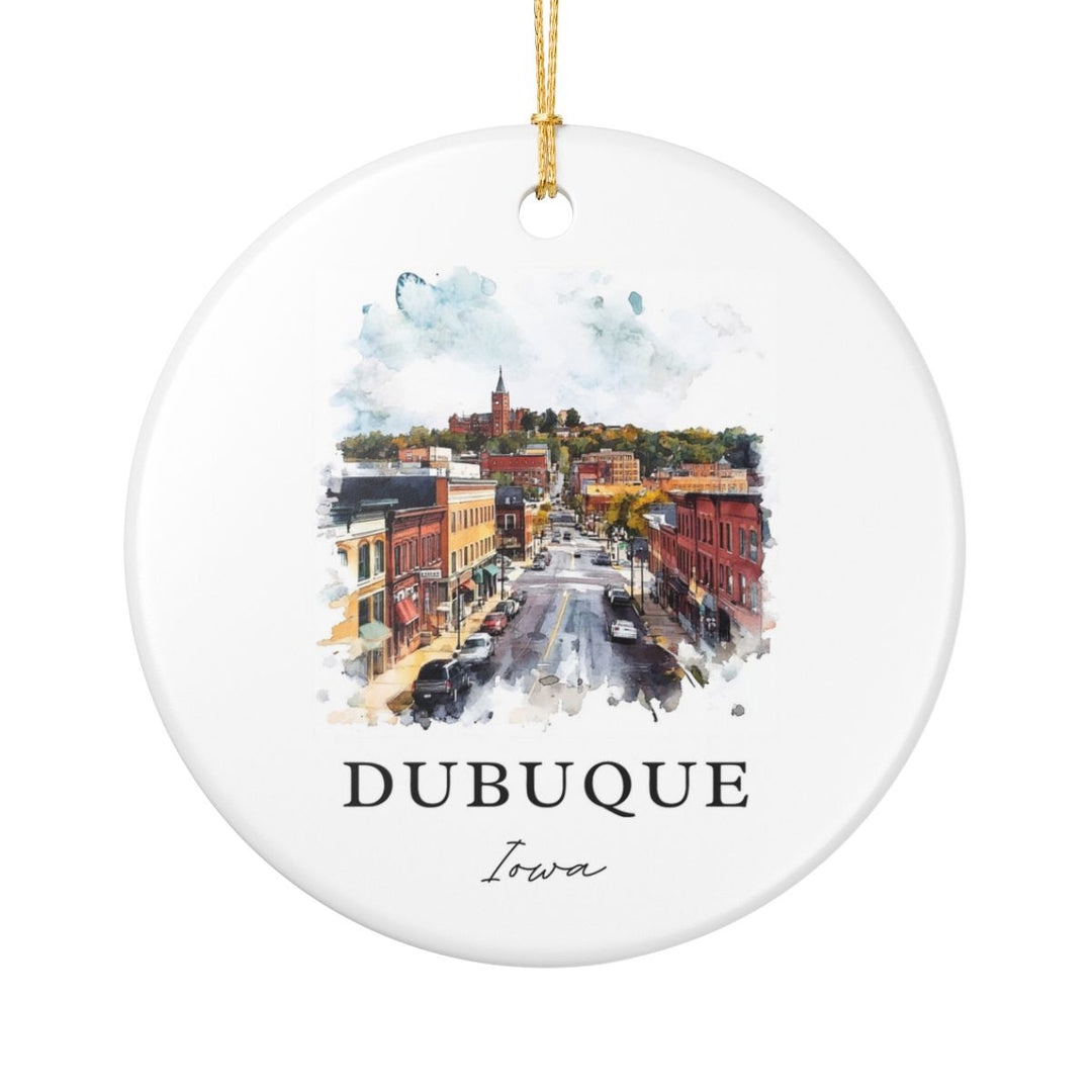 Dubuque Iowa Ornament: Unique Dubuque Souvenir, Dubuque Iowa Xmas Decor, and Authentic Dubuque Gift